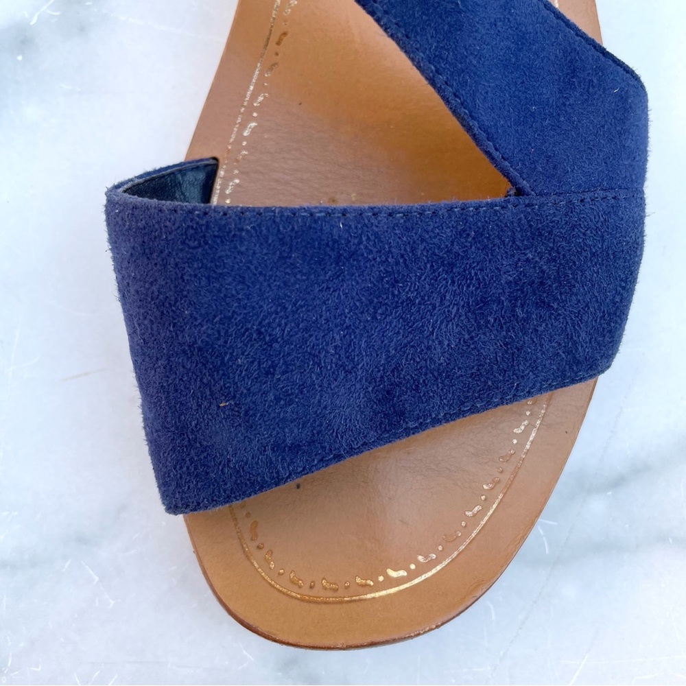 Prada navy suede ankle-wrap sandal size IT 36.5 US 6.5 - Picture 9 of 14